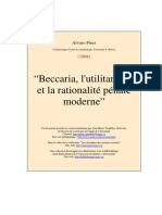 Alvare Pires - Beccaria, L'utilitarisme Et La Rationalité Pénale Moderne