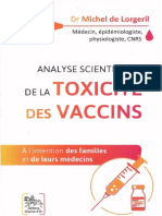 Analyse Scientifique de La Toxicité Des Vaccins by Michel de Lorgeril