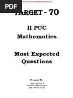 2nd Puc Maths Target-70 by Linge Gowda AP