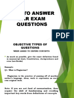 How To Answer Bar Exam Questions