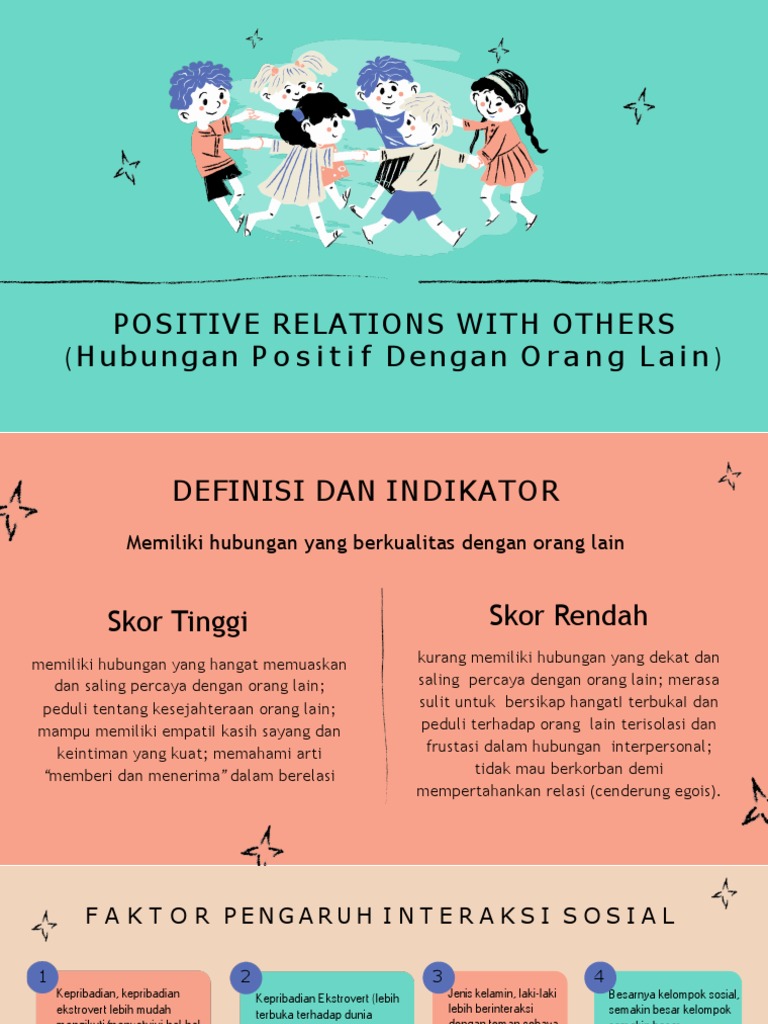 POSITIVE RELATIONS WITH OTHERS (Hubungan Positif Dengan Orang Lain) | PDF