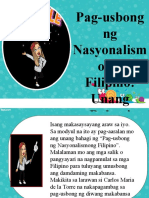 Pag-Usbong NG Nasyonalism Ong Filipino: Unang Bahagi