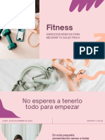 Presentación Fitness Deporte Orgánico Rosa Pastel