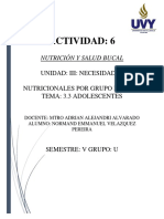 Nutrición adolescente: requerimientos y recomendaciones