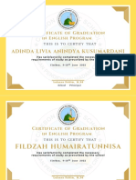 English Graduation Certificates