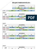 Jadwal Belajar Tambahan Kelas 6 SMS 2