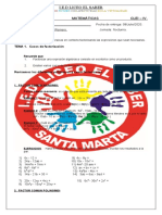 GUIA DE MATEMATICAS IV - Factor Comun