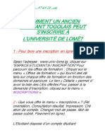 Comment Un Ancien Etudiant Togolais Peut S'Inscrire À L'Université de Lomé?