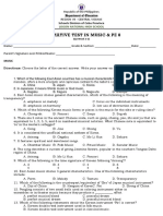 Summative Test in Music & PE 8 q2 (Week 1-2)