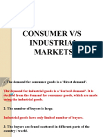 Consumer V/S Industrial Markets