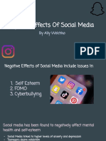 Negative Effects of Social Media