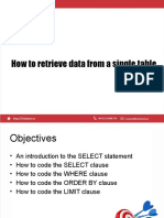 Chapter03 - How To Retrieve Data From A Single Table