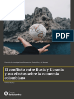 Análisis Especial (Precios) El Conflicto Rusia Ucrania y Su Efecto Sobre La Economía Colombiana