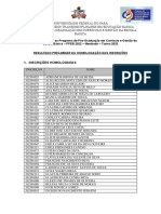 PPEB 2022 Resultado Preliminar Homologação Inscrições