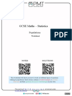 GCSE Maths – Statistics Worksheet Sections