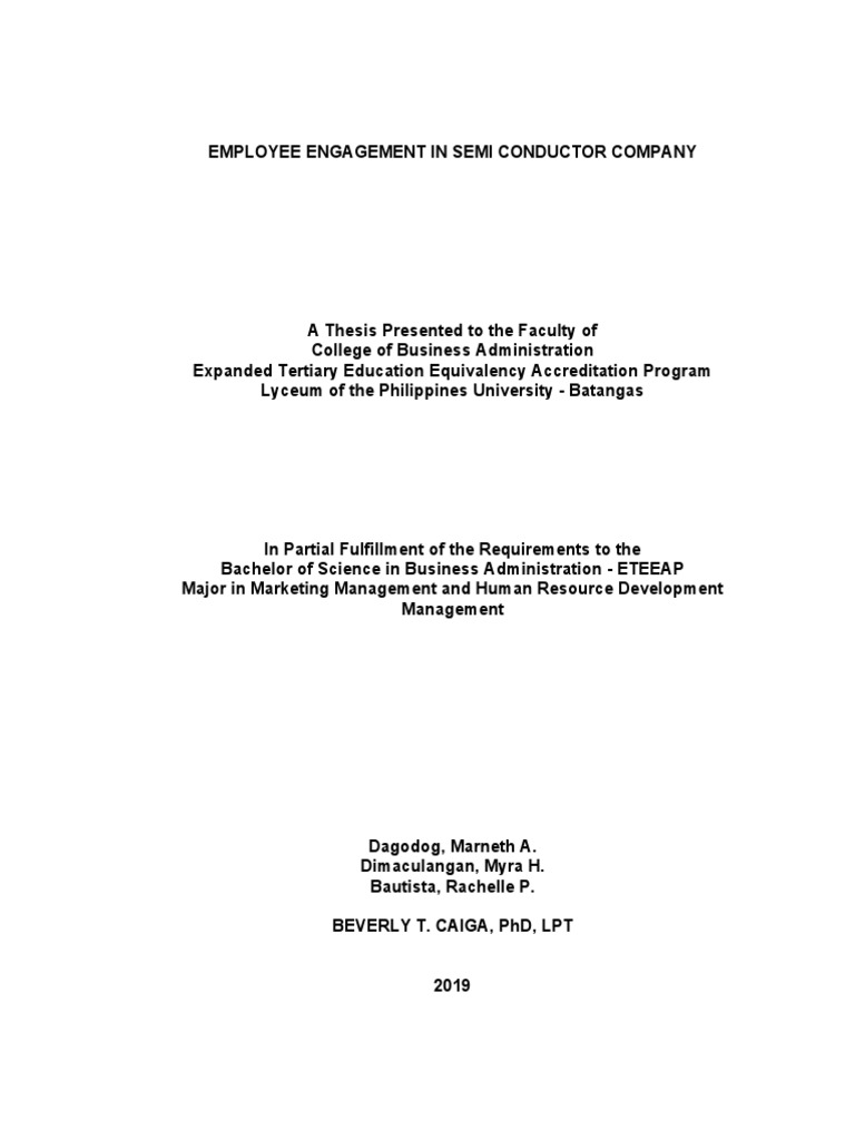 thesis about employee engagement