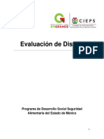 Evaluación Diseño Del Programa de Desarrollo Social Seguridad Alimentaria Del Estado de México