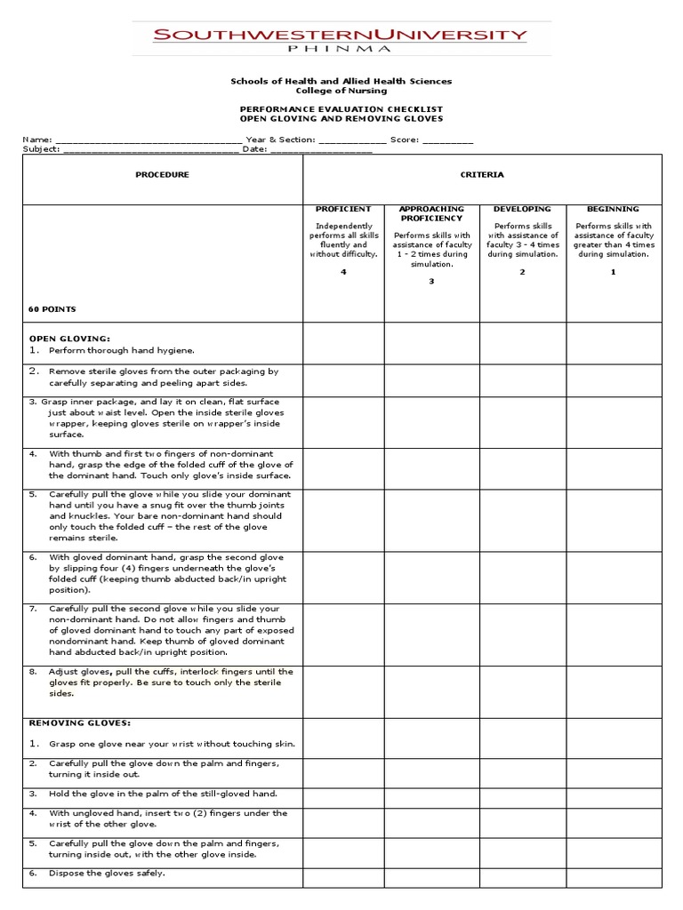 Open Gloving Pdf Hand Glove