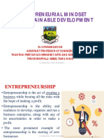 Entrepreneurial Mindset for Sustainable Development