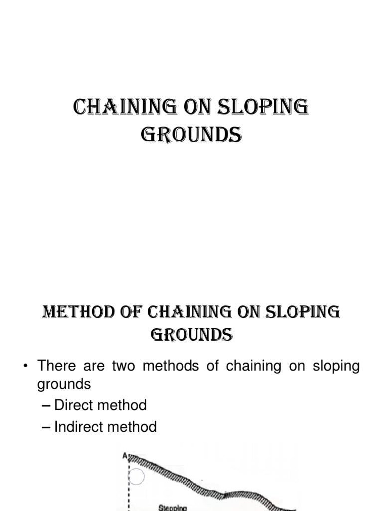 Chaining Methods on Sloping Ground | PDF | Geometric Measurement | Geometry