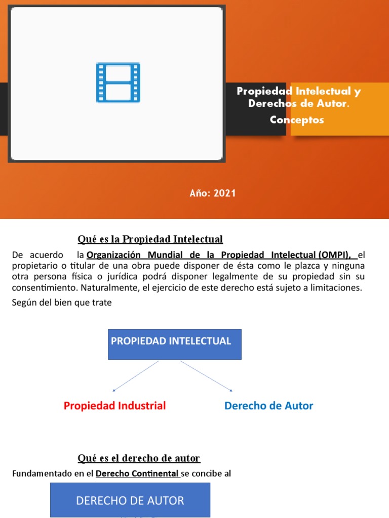 Propiedad Intelectual y Derechos de Autor | PDF | Propiedad intelectual ...