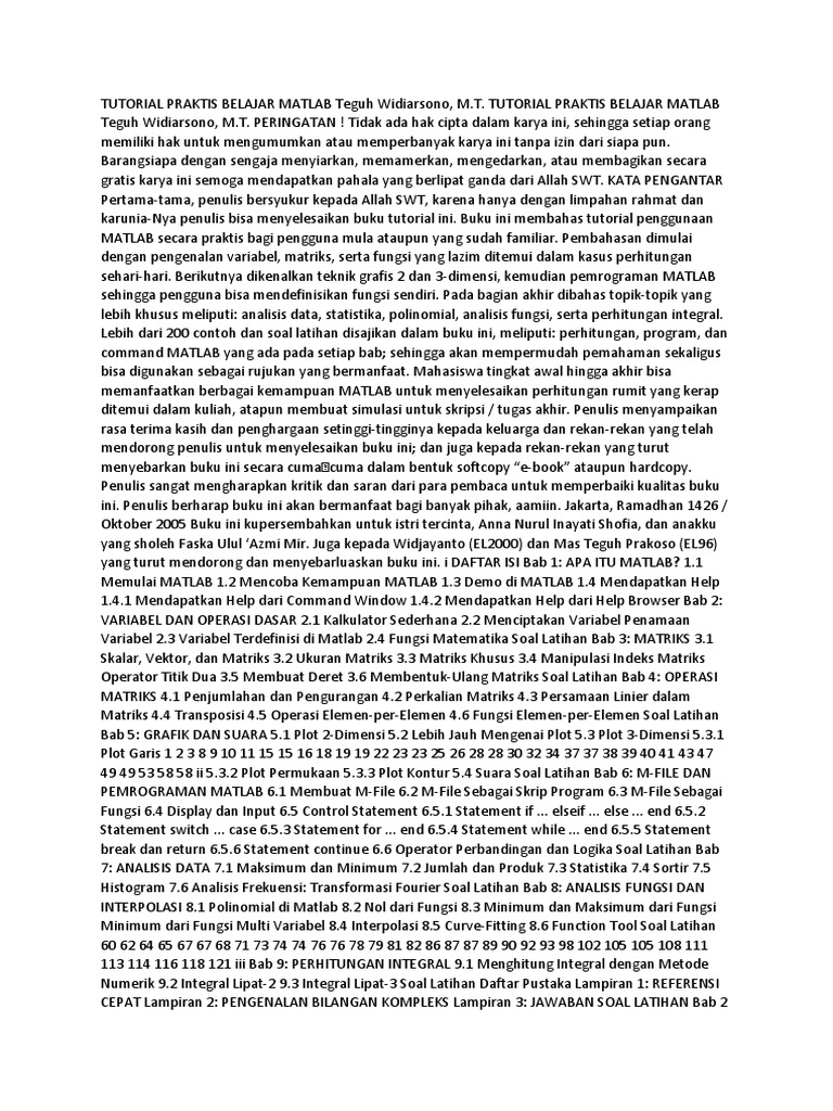 MATLAB TUTORIAL | PDF