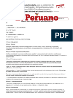 El Peruano - Nuevo Código Procesal Constitucional - Ley - Nº 31307 - Poder Legislativo - Congreso de La Republica