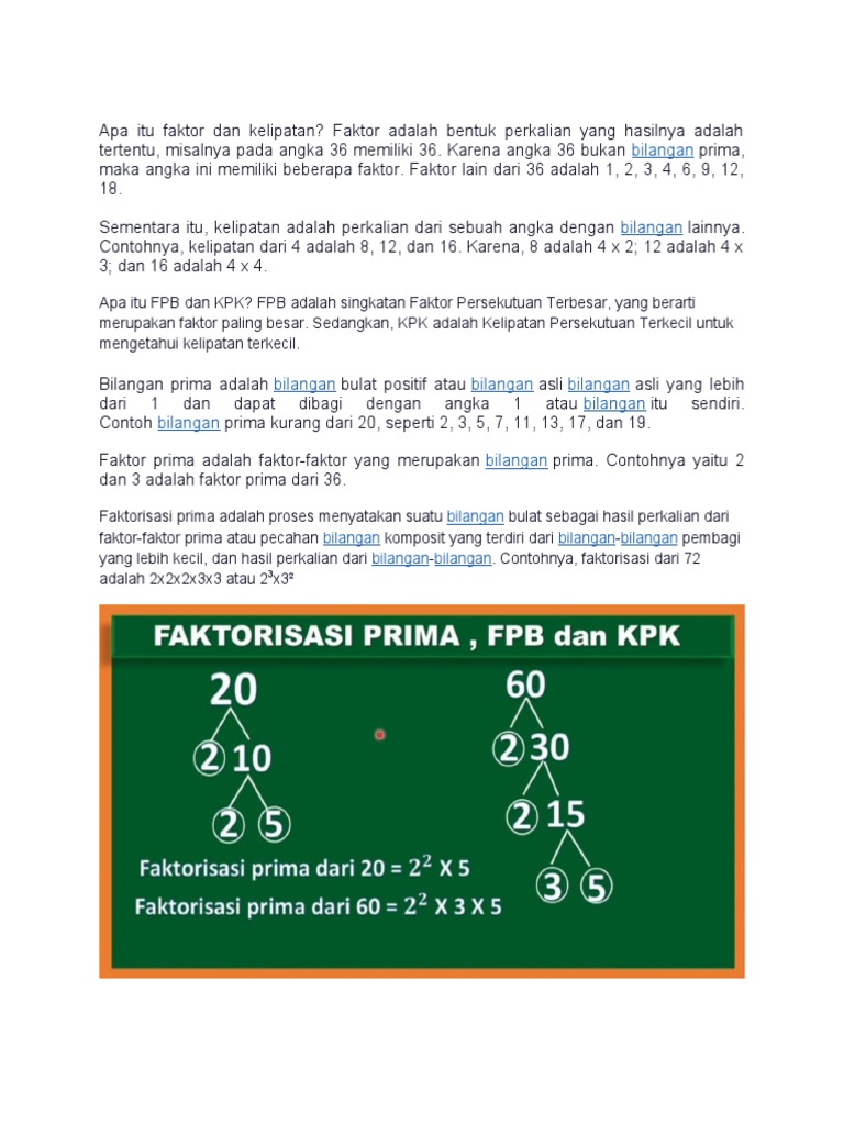 Apa Itu Faktor Dan Kelipatan PDF