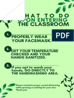 What to Do Upon Entering the Classroom