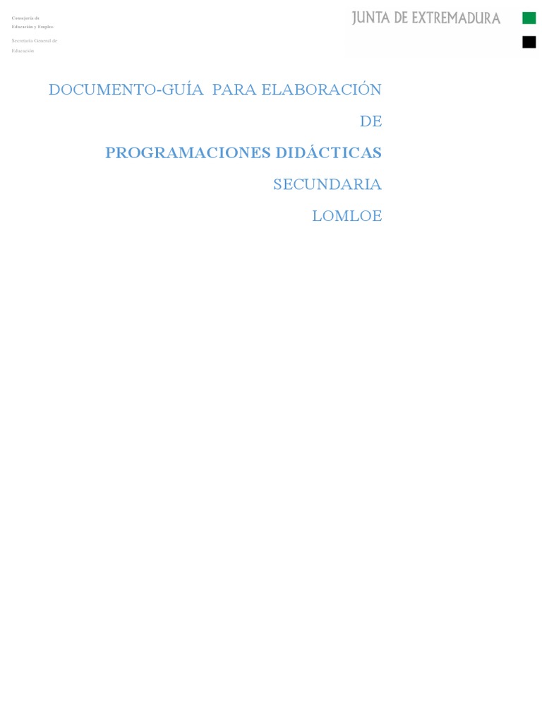 Guía para Programaciones Didácticas ESO | PDF | Plan de estudios ...