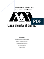 De La Burocracia Clásica A La Posburocracia en México