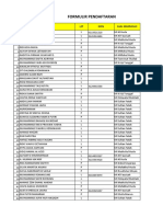 Formulir Pendaftaran Peserta Porseni Kab. 2022 Nisn