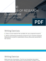 Quantitative METHODS OF RESEARCH Methdology