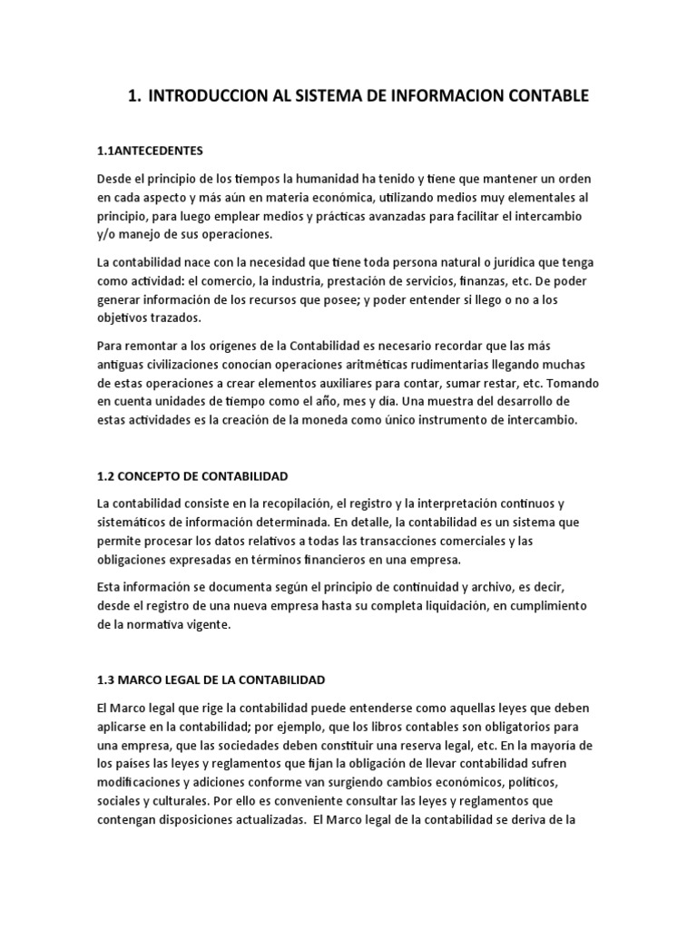 Introduccion Al Sistema de Informacion Contable | PDF | Contabilidad ...