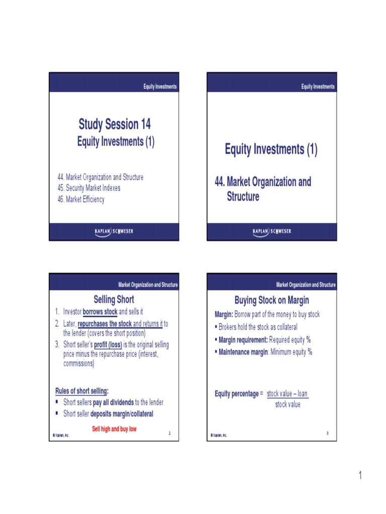 Equity 1 Pdf Margin Finance Stocks