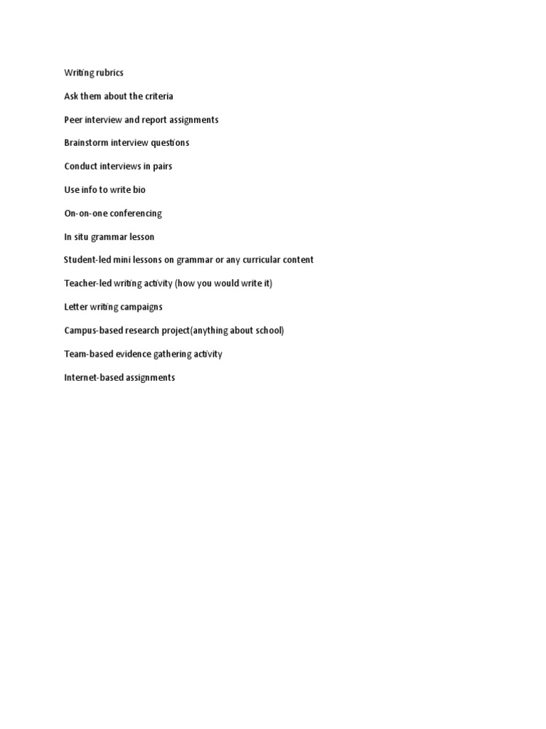 Comprehensive Writing Rubrics Guide | PDF | Career & Growth