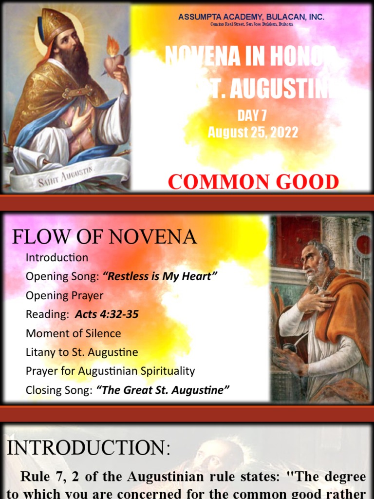 Day 7 Novena To St. Augustine PDF Mercy Augustine Of Hippo