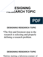 Designing Research Topic W5