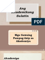 ARALIN 3a Ang Akademikong Sulatin