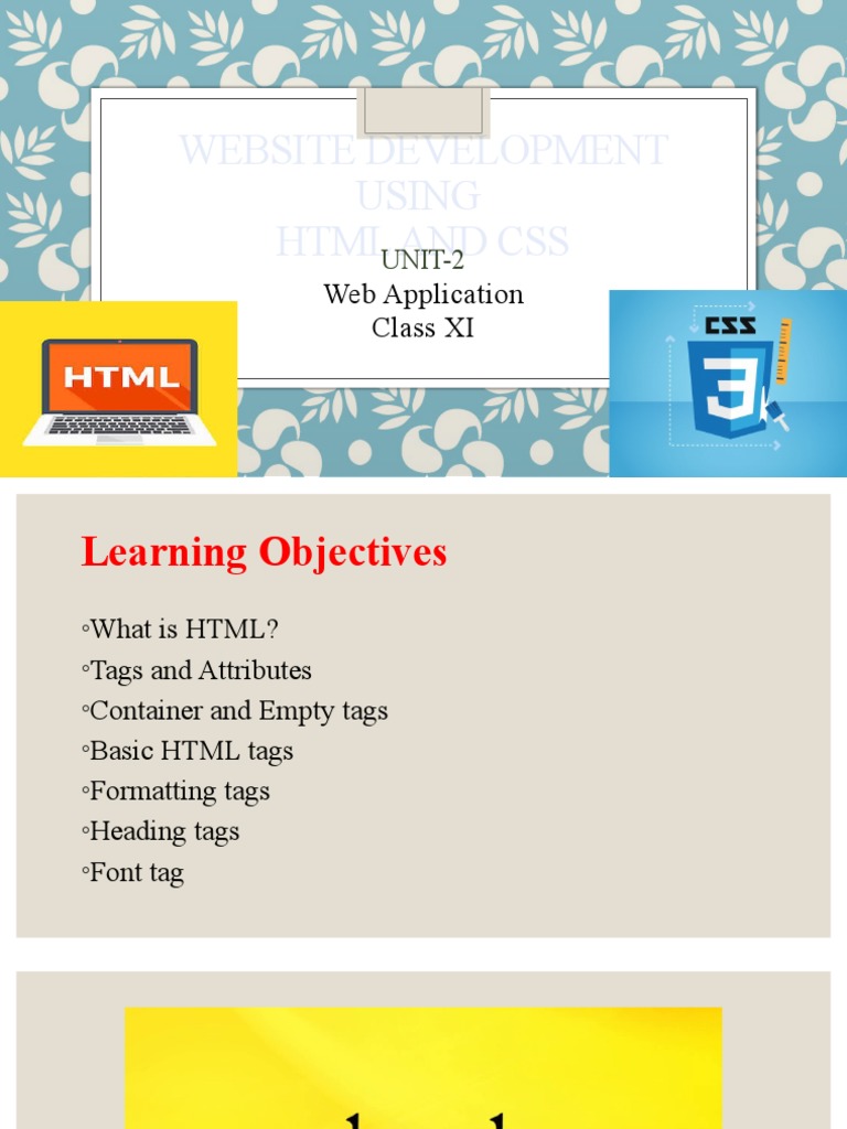 U-2 Website Development Using HTML & CSS Class XI 2020-21 | PDF | Html ...