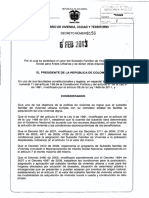 Decreto 156 Del 06 de Febrero de 2013