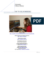 Bloomberg Workshop Handout