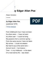 Alone by Edgar Allan Poe