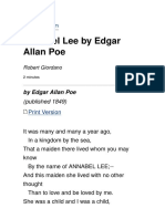 Annabel Lee by Edgar Allan Poe