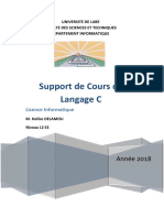 Support de Cours de Langage C 2018