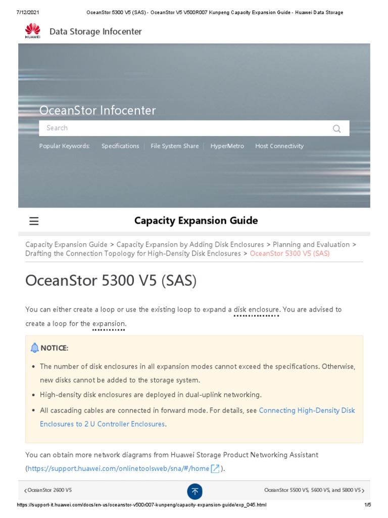 Huawei Oceanstor 5300 V5 – Oceanstor V5 Data Storage – AOBKQ