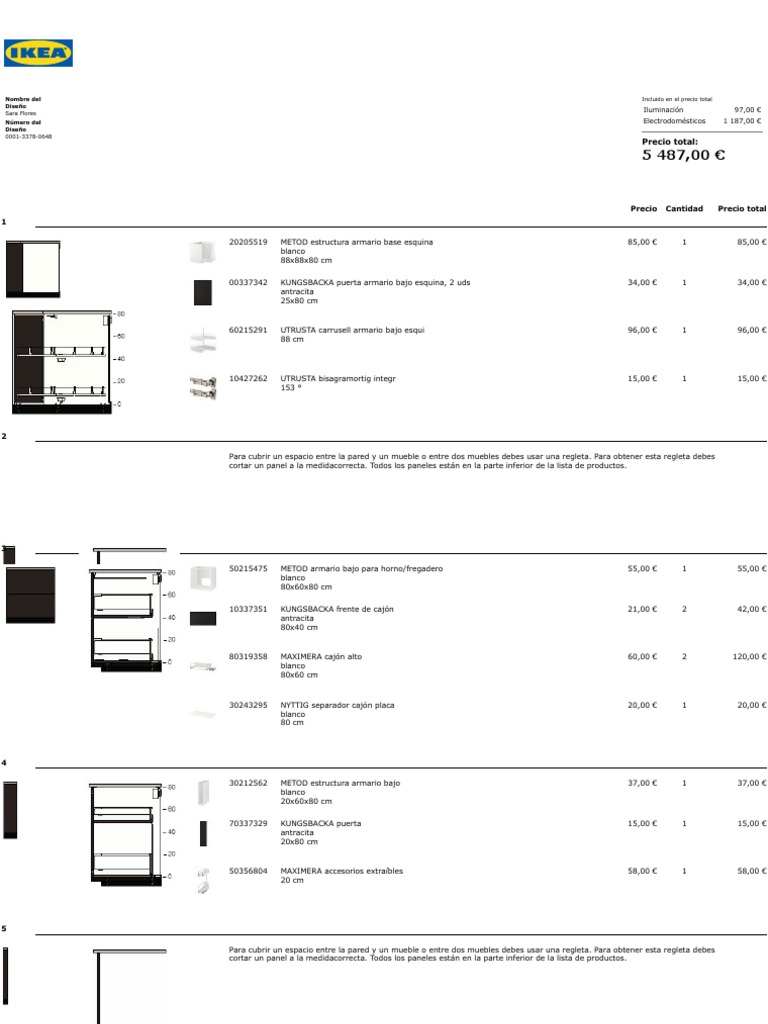 METOD Armario bajo cocina con 3 cajones, blanco, Lerhyttan tinte negro,  40x60 cm - IKEA