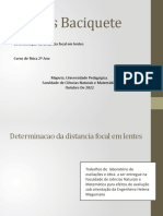 Determinação da distância focal em lentes