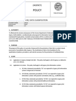 (AGENCY) POLICY TEMPLATE (P8110) Data Classification