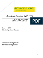 HPE Project Cover Page 2021 - 22